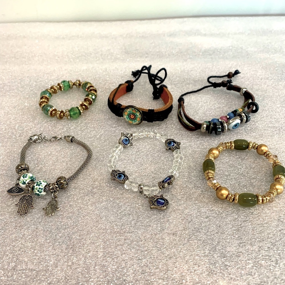 Bundle of 6 bohemian bracelets VINTAGE